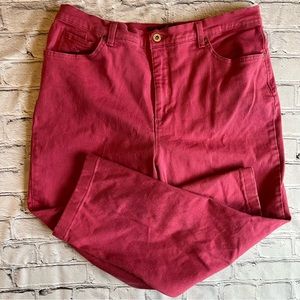 Gloria Vanderbilt Red Jeans Amanda 16 Pants
